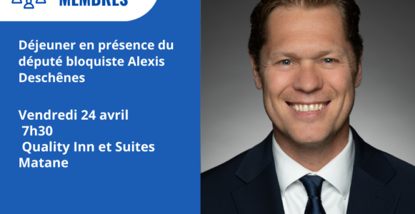 Déjeuner rencontre avec Alexis Deschênes