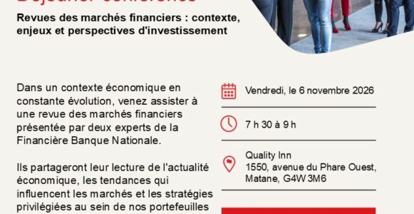 Déjeuner conférence- Banque Nationale